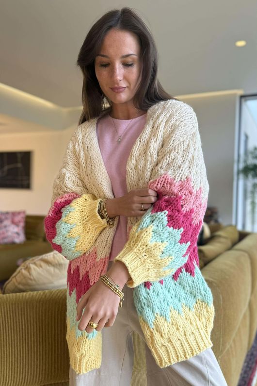 Patsy Chunky Knit Cardigan Brights ~ /20